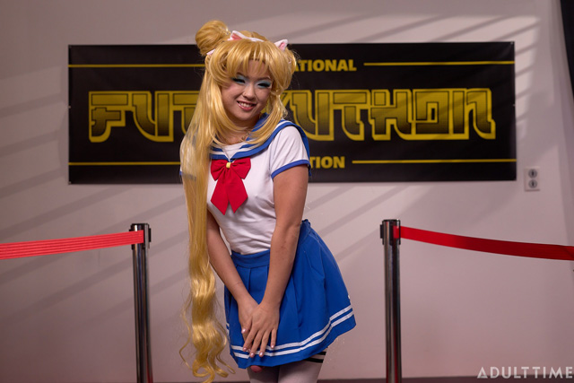 Futa World Futakuthon cosplay convention sexy cosplayer fan Jewelz Blu fucks Lulu Chu in Sailor Moon and Sailor Scout outfits in futanari porn with Codi Vore in threesome from Adult Time as seen on Porn Corporation.