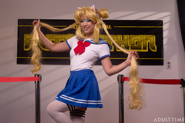 Futa World Futakuthon cosplay convention sexy cosplayer fan Jewelz Blu fucks Lulu Chu in Sailor Moon and Sailor Scout outfits in futanari porn with Codi Vore in threesome from Adult Time as seen on Porn Corporation.