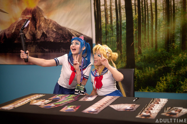 Futa World Futakuthon cosplay convention sexy cosplayer fan Jewelz Blu fucks Lulu Chu in Sailor Moon and Sailor Scout outfits in futanari porn with Codi Vore in threesome from Adult Time as seen on Porn Corporation.