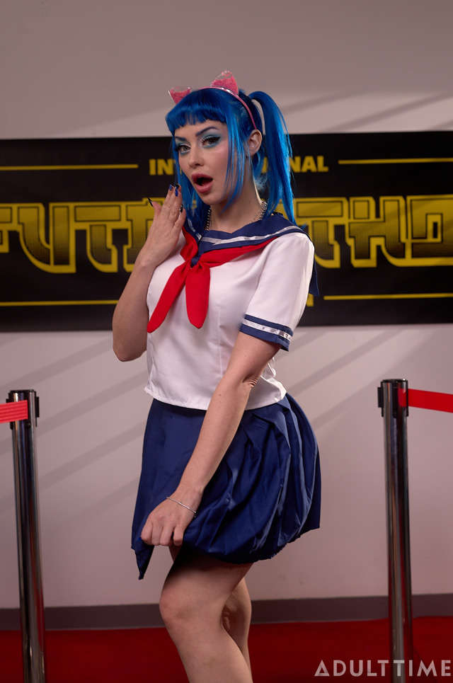 Futa World Futakuthon cosplay convention sexy cosplayer fan Jewelz Blu fucks Lulu Chu in Sailor Moon and Sailor Scout outfits in futanari porn with Codi Vore in threesome from Adult Time as seen on Porn Corporation.