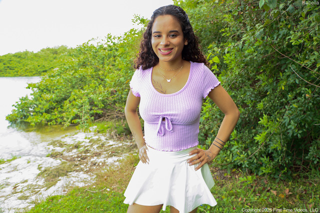 All natural teen babe Isabella Jules El Salvadorian beauty flashing tits in the park in FTV Girls as seen on Porn Corporation.