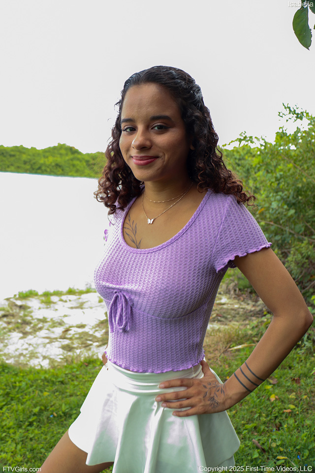 All natural teen babe Isabella Jules El Salvadorian beauty flashing tits in the park in FTV Girls as seen on Porn Corporation.