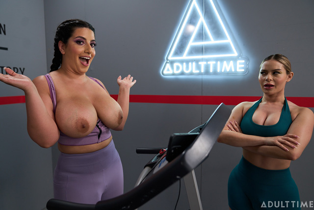Futa World Double Your Gains futanari real-life sex in the gym starring Sarah Arabic, Nicole Aria & Ember Snow from Adult Time on Porn Corporation.