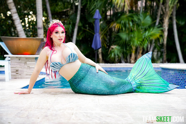 Lily Lou Team Skeet AllStars June 2024 AllStar big boob mermaid babe swimming photo shoot & sex as seen on Porn Corporation.