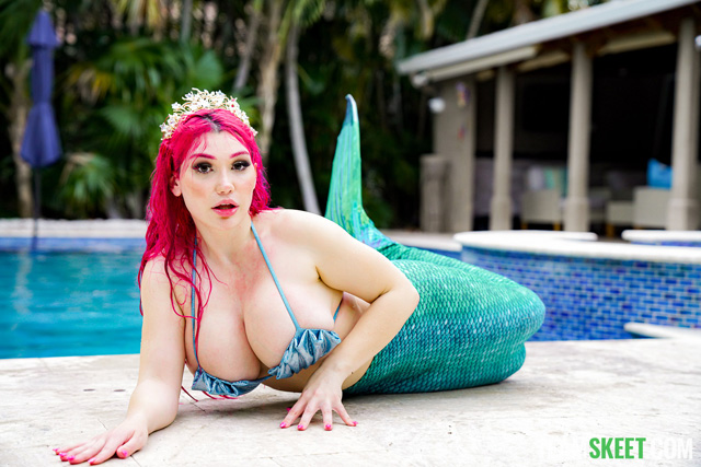 Lily Lou Team Skeet AllStars June 2024 AllStar big boob mermaid babe swimming photo shoot & sex as seen on Porn Corporation.