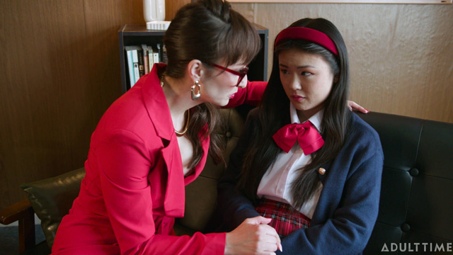 Escape From Camp Conversion chapter 2 starring Lulu Chu, Lexi Luna, Alex Coal, Charlie Forde, Octavia Red & more in the new lesbian 1980's erotic thriller porn from Adult Time's Girlcore as seen on Porn Corporation.