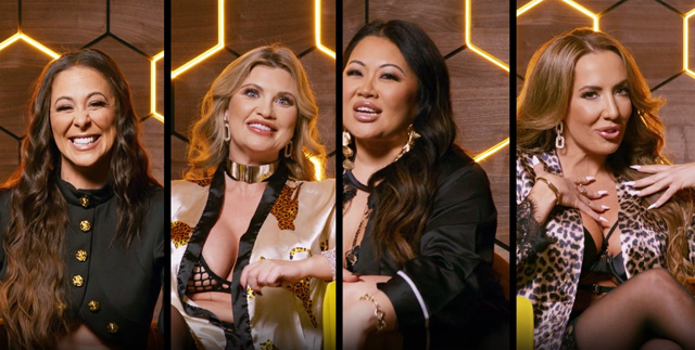 MILF Quest season 1 finale in episode 4 with Cherie DeVille, Richelle Ryan, Andie Anderson & Tokyo Leigh tag team reverse gangbang with Goldey and Victor Ray from Brazzers as seen on Porn Corporation.