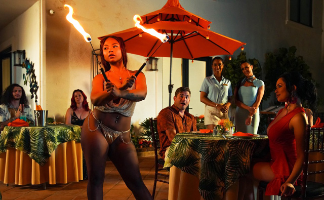 The Last Resort episode 1 Check In starring Scarlett Alexis, Nathan Bronson, Vince Karter, Texas Patti and Avery Jane fire spinning from Digital Playground as seen on Porn Corporation.