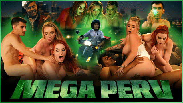 Mega Perv Brazzers cosmic porn parody directed by Ricky Greenwood featured on Porn Corporation.